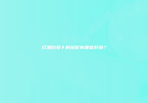 红酒白萝卜的搭配有哪些好处？