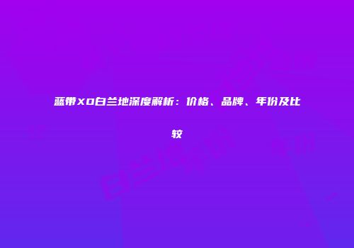 蓝带XO白兰地深度解析：价格、品牌、年份及比较