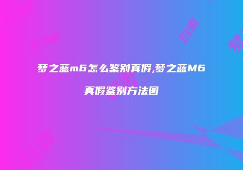 梦之蓝m6怎么鉴别真假,梦之蓝M6真假鉴别方法图