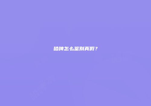 哈啤怎么鉴别真假？