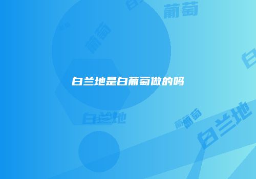 白兰地是白葡萄做的吗