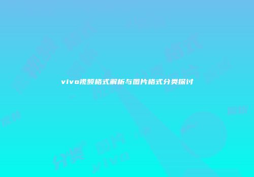 vivo视频格式解析与图片格式分类探讨