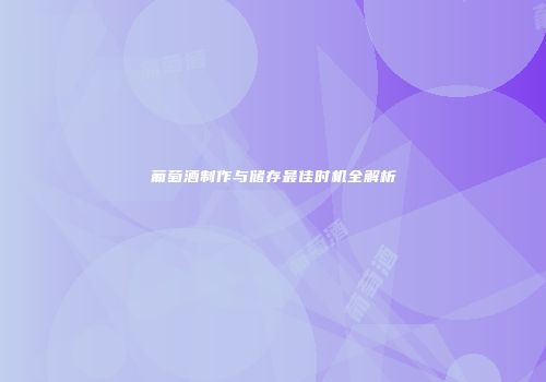 葡萄酒制作与储存最佳时机全解析