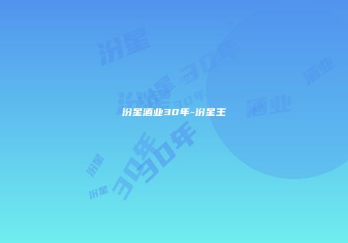 汾星酒业30年-汾星王