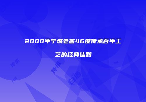 2000年宁城老窖46度传承百年工艺的经典佳酿