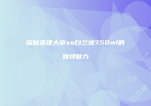 探秘查理大帝xo白兰地750ml的独特魅力