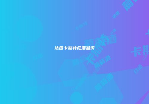 法国卡斯特红酒知识
