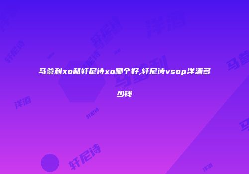 马爹利xo和轩尼诗xo哪个好,轩尼诗vsop洋酒多少钱