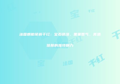 法国朗舶侯爵干红：宝石色泽、黑果香气，美酒佳酿的独特魅力