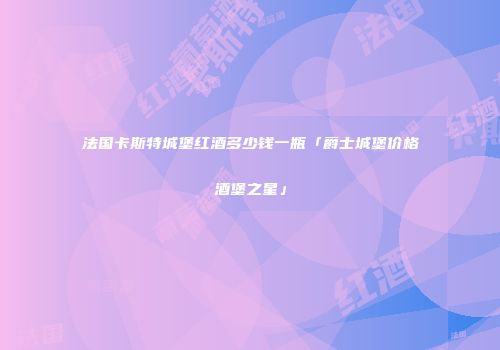 法国卡斯特城堡红酒多少钱一瓶「爵士城堡价格酒堡之星」