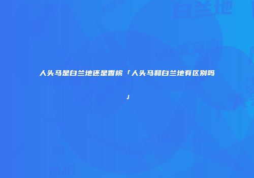 人头马是白兰地还是香槟「人头马和白兰地有区别吗」