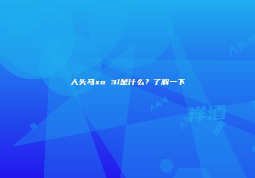人头马xo 3l是什么？了解一下