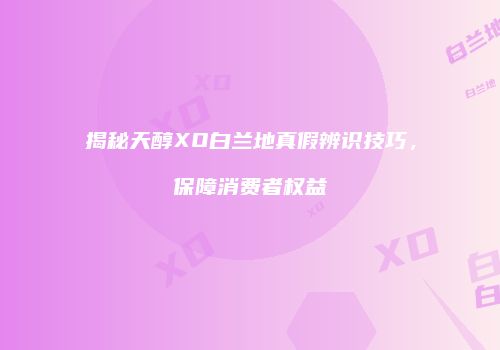 揭秘天醇XO白兰地真假辨识技巧，保障消费者权益