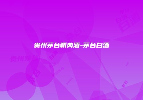 贵州茅台精典酒-茅台白酒
