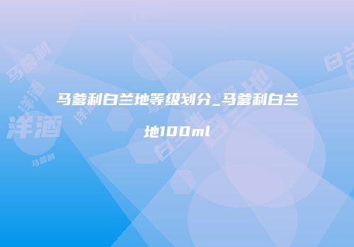 马爹利白兰地等级划分_马爹利白兰地100ml