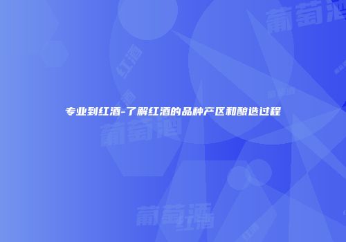 专业到红酒-了解红酒的品种产区和酿造过程