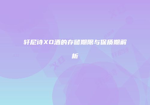 轩尼诗XO酒的存储期限与保质期解析