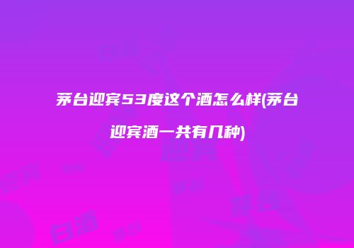 茅台迎宾53度这个酒怎么样(茅台迎宾酒一共有几种)