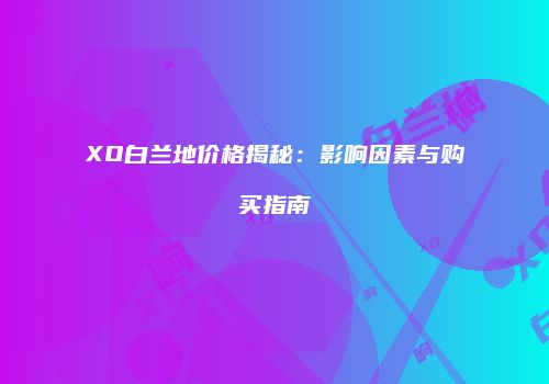 XO白兰地价格揭秘：影响因素与购买指南