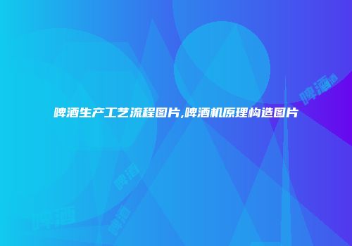啤酒生产工艺流程图片,啤酒机原理构造图片