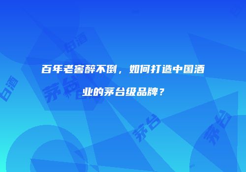 百年老窖醉不倒，如何打造中国酒业的茅台级品牌？
