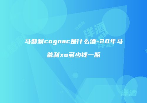 马爹利cognac是什么酒-20年马爹利xo多少钱一瓶