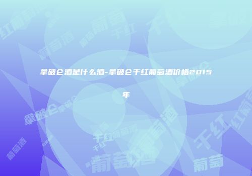 拿破仑酒是什么酒-拿破仑干红葡萄酒价格2015年