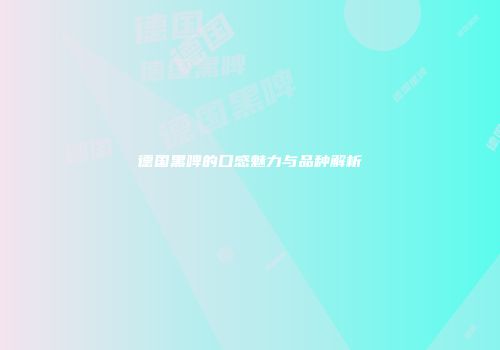 德国黑啤的口感魅力与品种解析