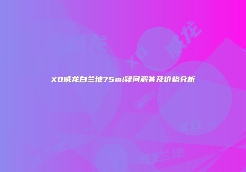XO威龙白兰地75ml疑问解答及价格分析