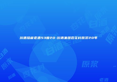 汾酒珍藏老酒53度20-汾酒集团杏花村原浆20年