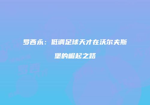 罗西永：低调足球天才在沃尔夫斯堡的崛起之路