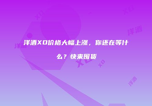 洋酒XO价格大幅上涨，你还在等什么？快来囤货