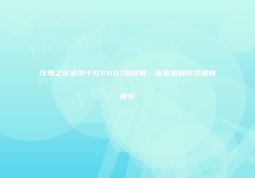 玫瑰之花酒堡干红2007副详解：葡萄酒知识及品牌推荐