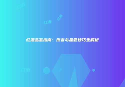 红酒品鉴指南：形容与品尝技巧全解析