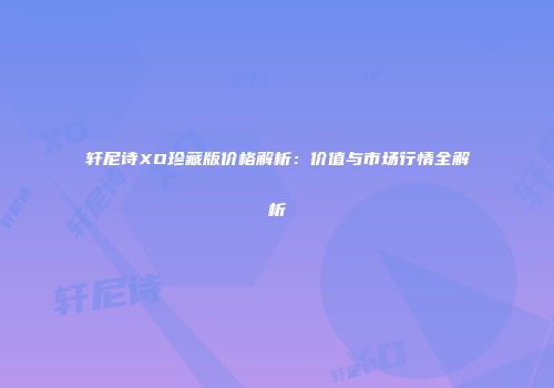 轩尼诗XO珍藏版价格解析：价值与市场行情全解析