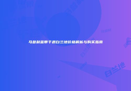 马爹利蓝带干邑白兰地价格解析与购买指南