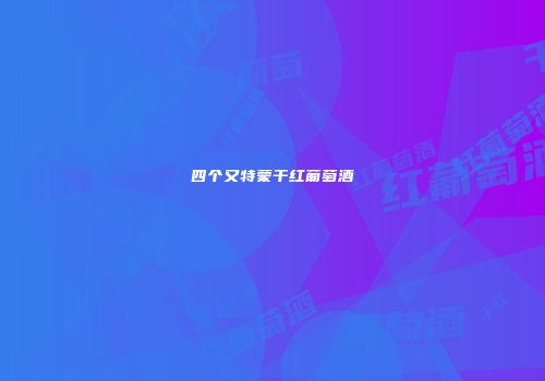 四个又特蒙干红葡萄酒