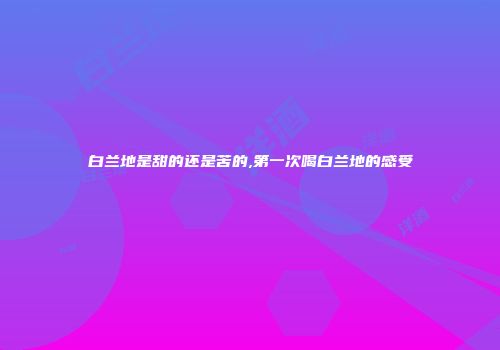 白兰地是甜的还是苦的,第一次喝白兰地的感受