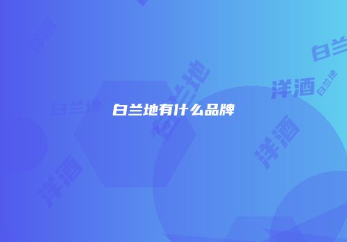 白兰地有什么品牌