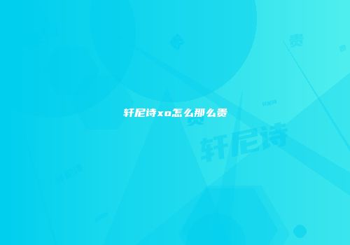 轩尼诗xo怎么那么贵