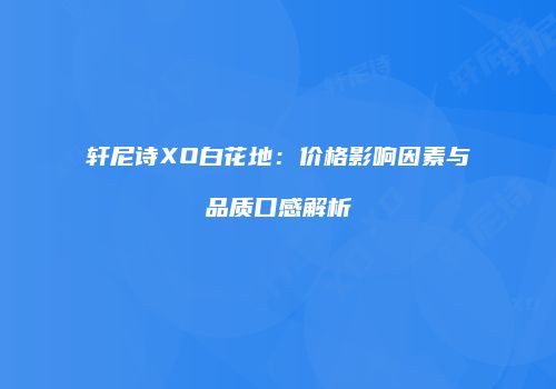 轩尼诗XO白花地：价格影响因素与品质口感解析
