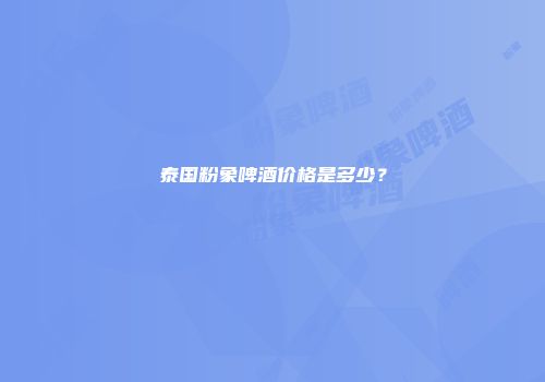 泰国粉象啤酒价格是多少？
