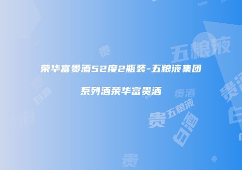 荣华富贵酒52度2瓶装-五粮液集团系列酒荣华富贵酒