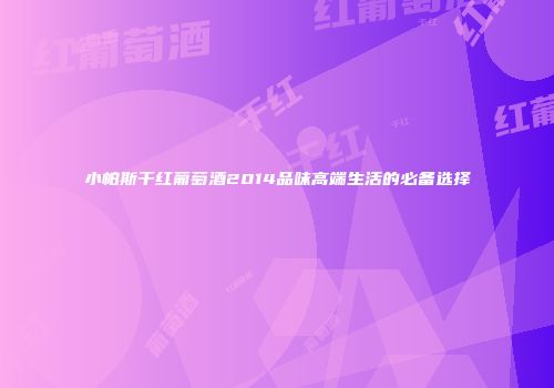 小帕斯干红葡萄酒2014品味高端生活的必备选择