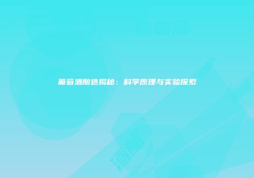 葡萄酒酿造揭秘：科学原理与实验探索