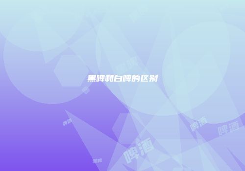 黑啤和白啤的区别