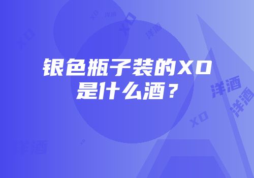 银色瓶子装的XO是什么酒？