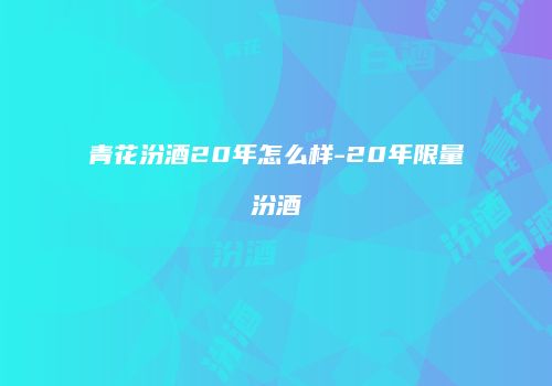 青花汾酒20年怎么样-20年限量汾酒
