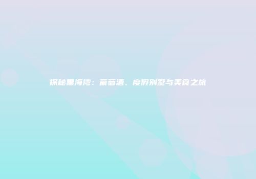 探秘黑海湾：葡萄酒、度假别墅与美食之旅
