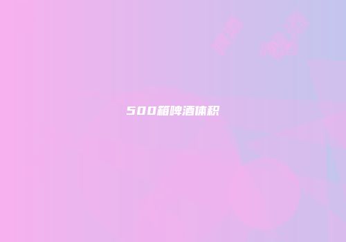 500箱啤酒体积
